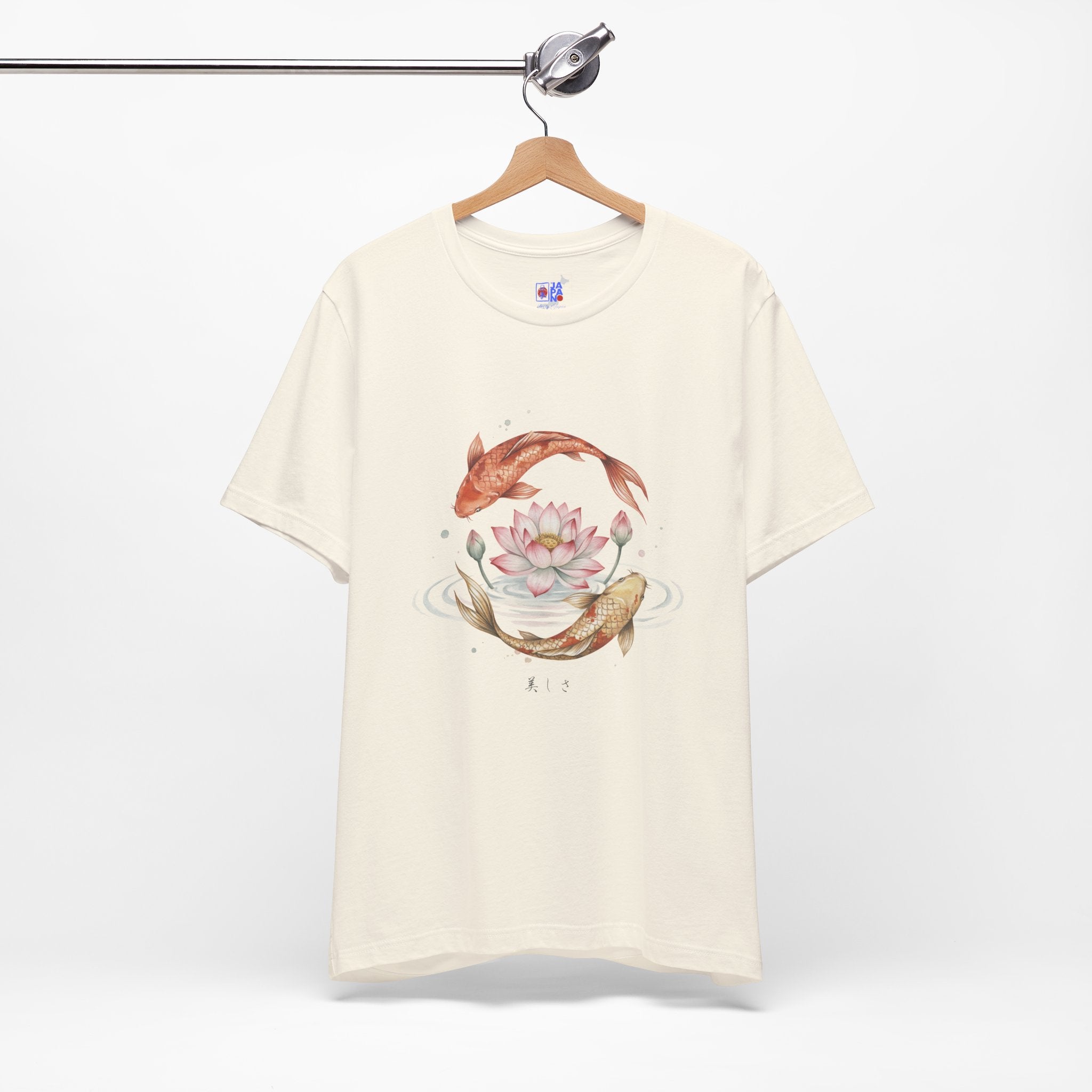 Koi and Lotus Beauty Tee | Koi Circle Floral Japanese Aesthetic