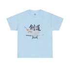 Kendo Katana T-Shirt, Japanese Calligraphy 剣道 Tee with Cherry Blossoms, Sensei Gift, Dojo Tribute & Martial Arts Lover Apparel