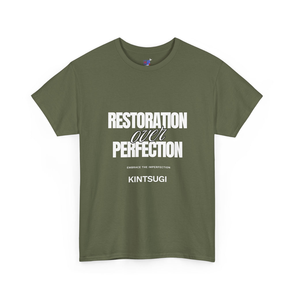 Kintsugi 'Restoration Over Perfection' T‑Shirt — Inspirational Graphic Tee