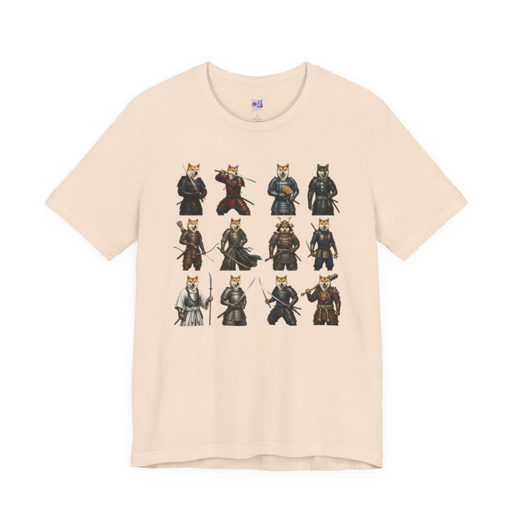 Shiba Inu Samurai T-Shirt, Japanese Warrior Dog Graphic Tee, Funny Dog Lover Gift, Anime Streetwear, Unisex Cotton Shirt