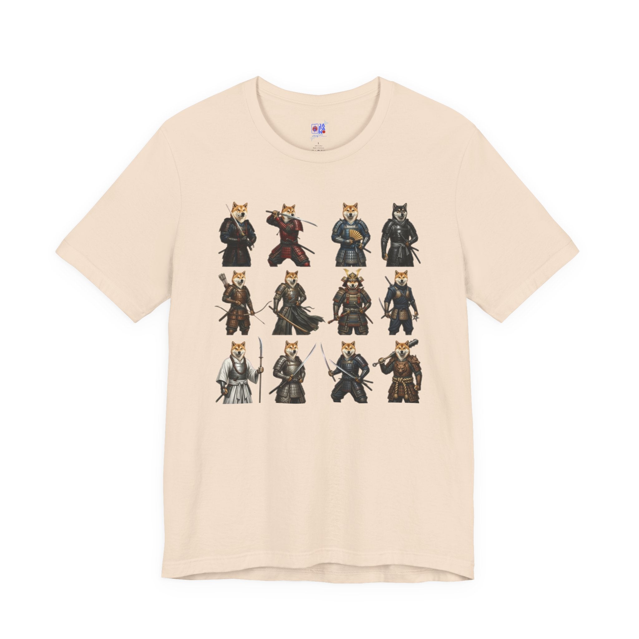 Shiba Inu Samurai T-Shirt, Japanese Warrior Dog Graphic Tee, Funny Dog Lover Gift, Anime Streetwear, Unisex Cotton Shirt