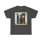 Tanuki Samurai T-Shirt — 狸の侍 Japanese Raccoon Dog Warrior | Yomichi Night Road Folklore Bushido Graphic Tee