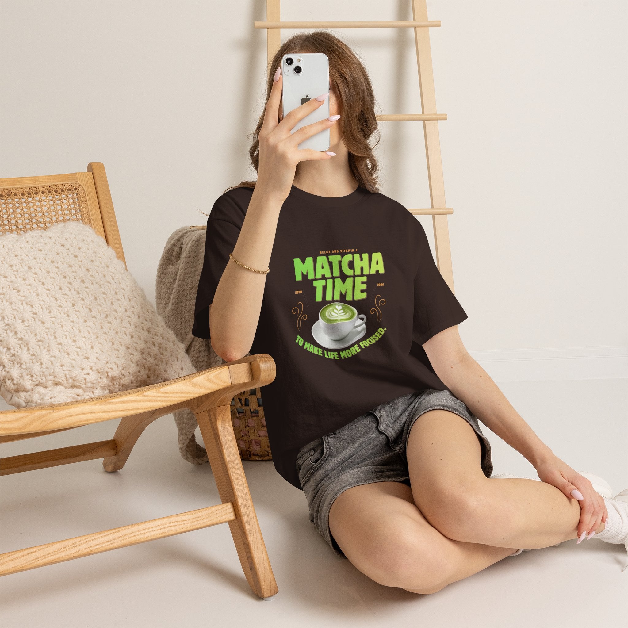 Matcha Time Tee — "Matcha Time to Make Life More Focused" Graphic T-Shirt