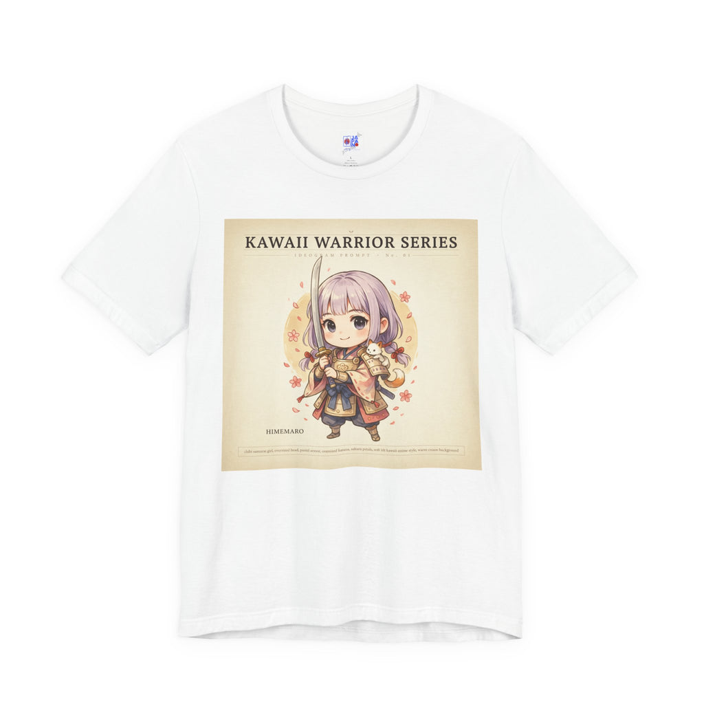Kawaii Warrior Series T-Shirt, Cute Anime Chibi Warrior Graphic Tee