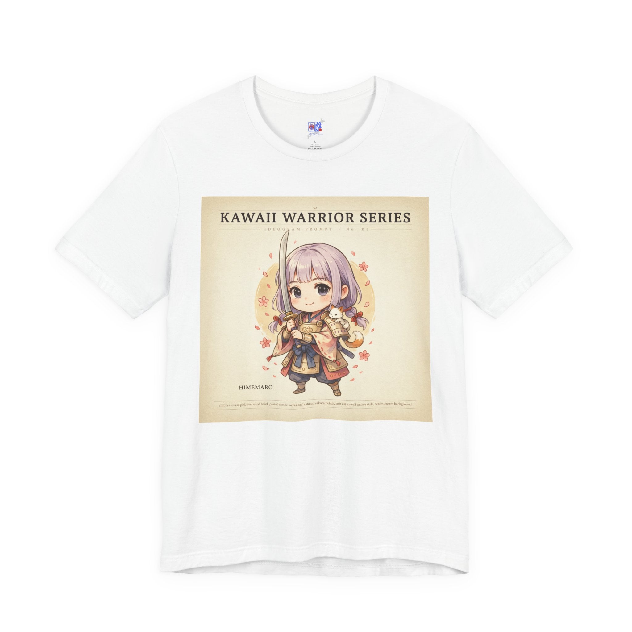 Kawaii Warrior Series T-Shirt, Cute Anime Chibi Warrior Graphic Tee