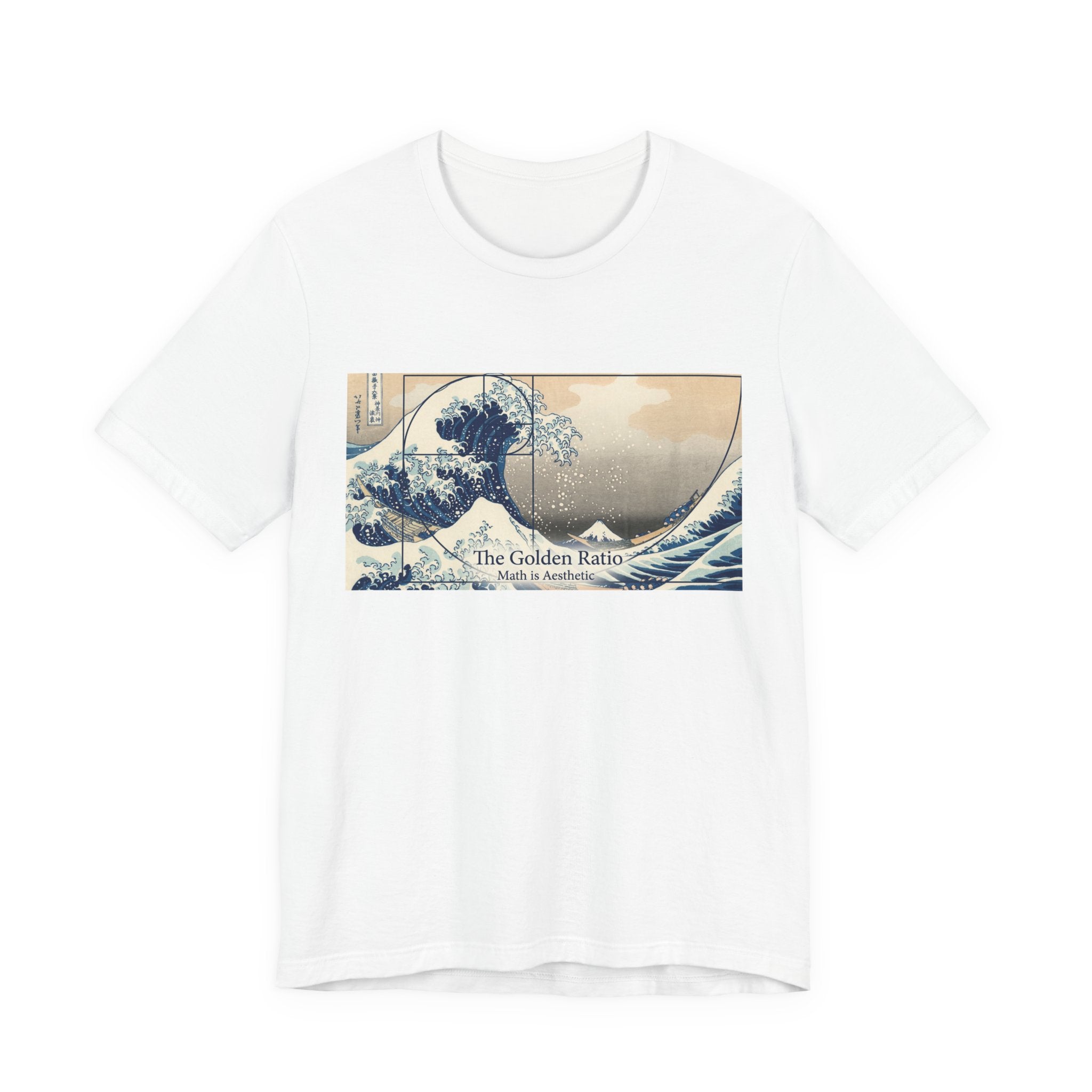 The Great Wave with Golden Ratio T-Shirt | Hokusai Wave Math Art