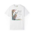 Owl’s Secrets T-Shirt — Watercolor Owl Nature Graphic Tee Comfort Color 1717