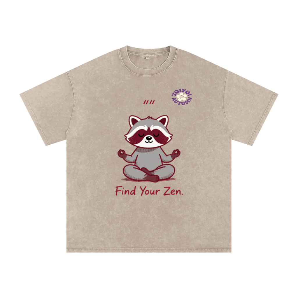 Snow Washed Oversized Cotton T-Shirt