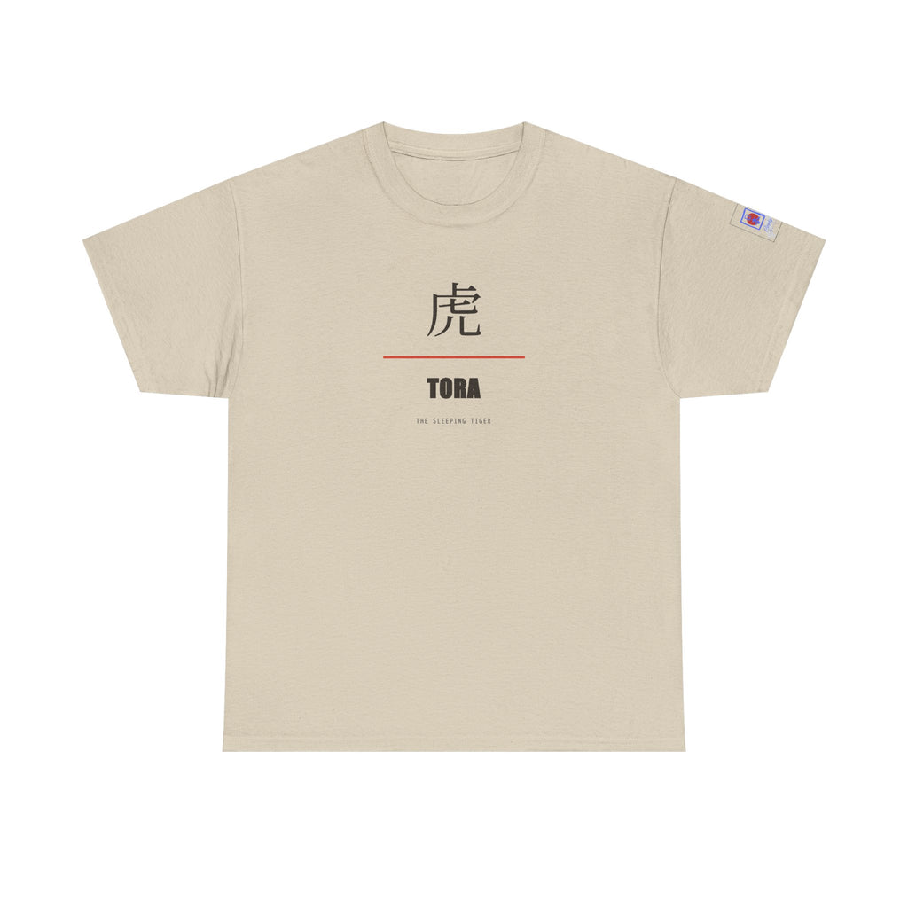 Tora Sleeping Tiger T Shirt Japanese Kanji Graphic Tee Casual Wear