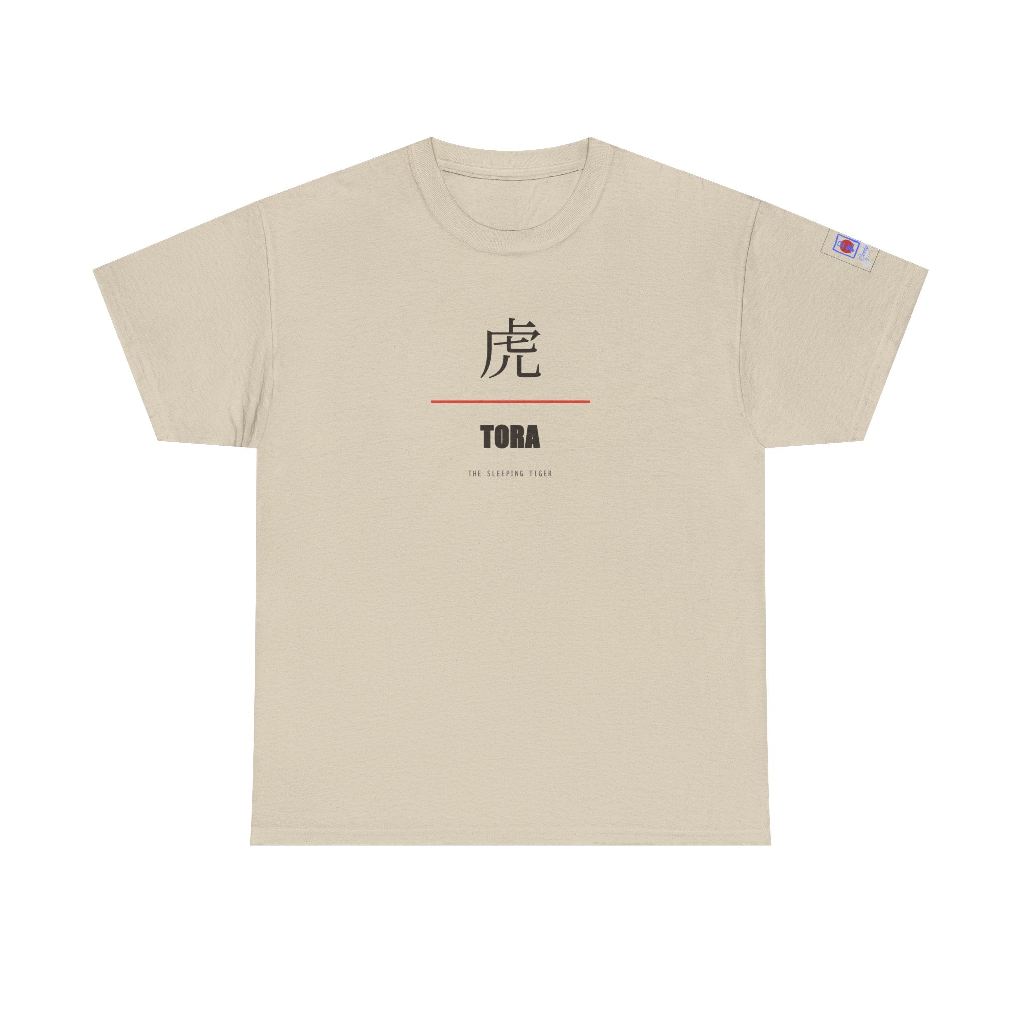 Tora Sleeping Tiger T Shirt Japanese Kanji Graphic Tee Casual Wear