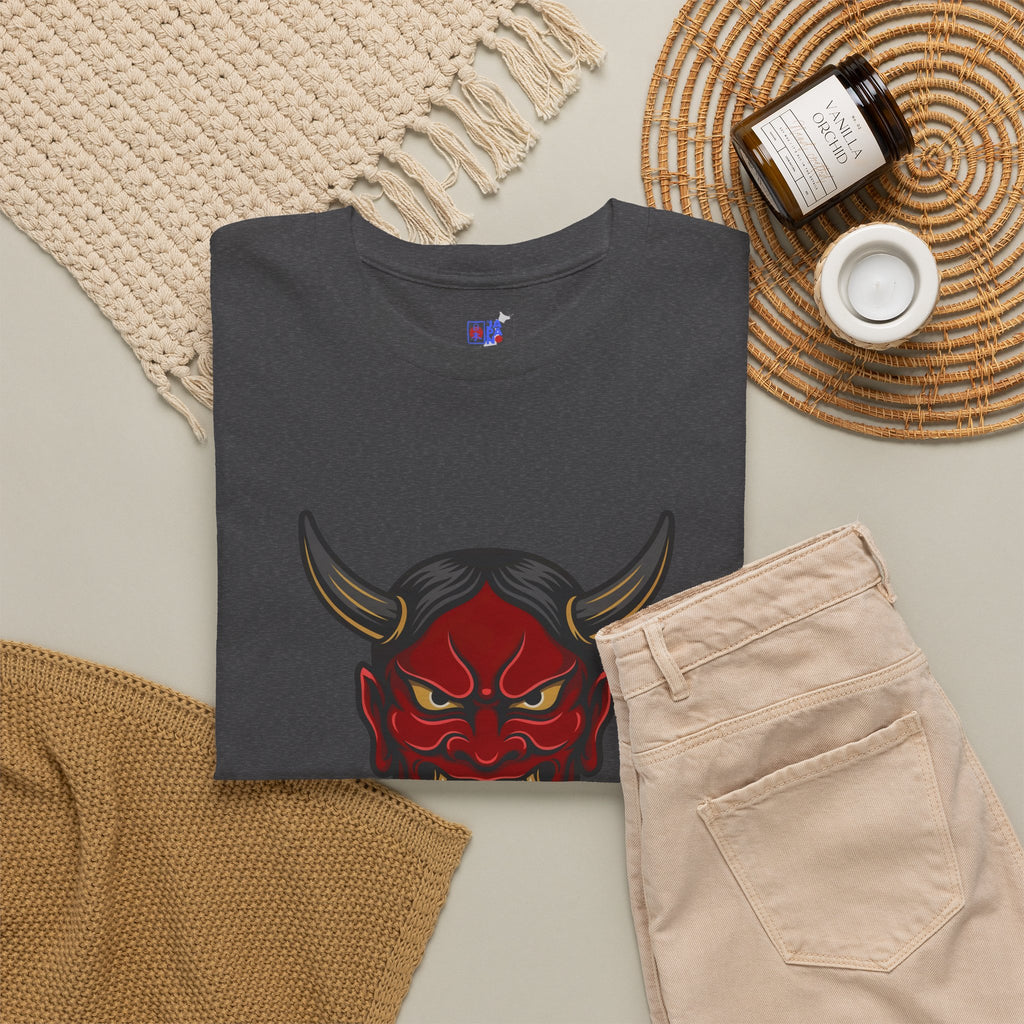 Oni Mask T-Shirt — 鬼 Japanese Demon Men's Graphic Tee | Dark Japan Streetwear Shirt