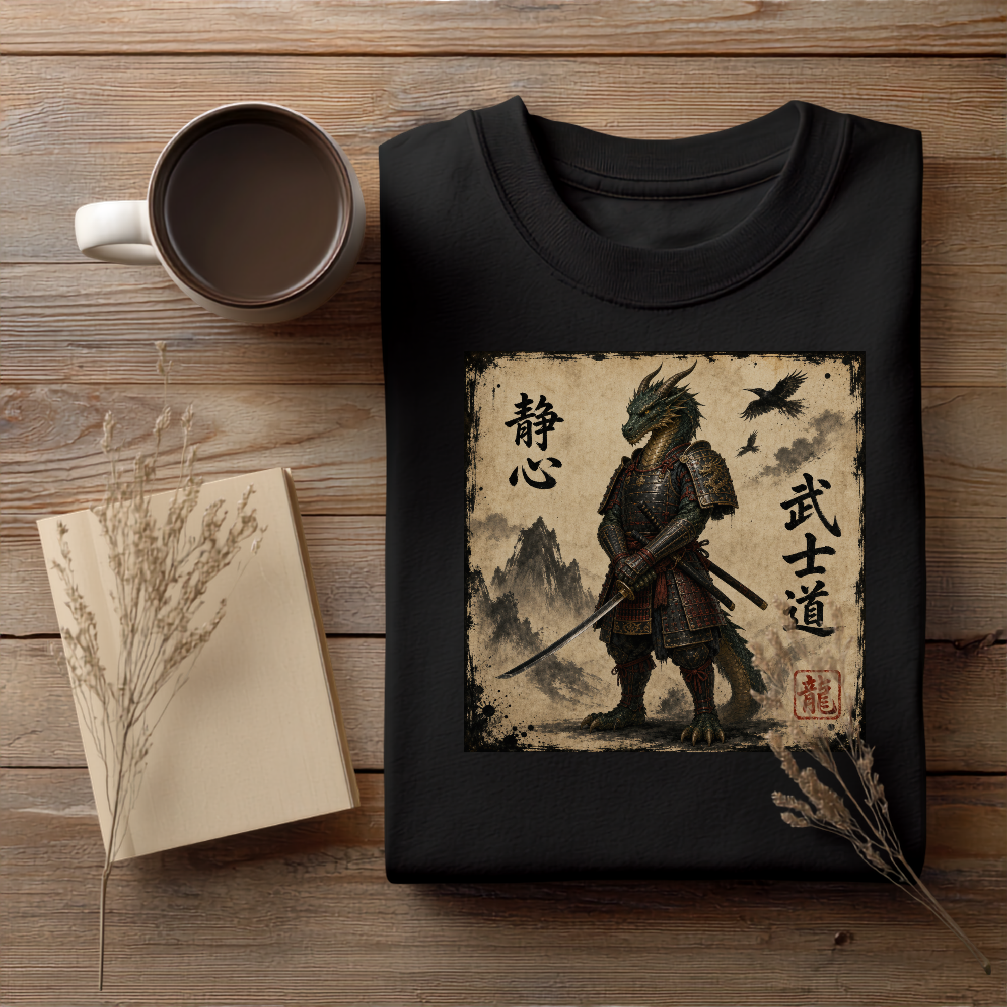 Samurai Dragon Tee Version 2 — Bushidō Ink Warrior Graphic T-Shirt