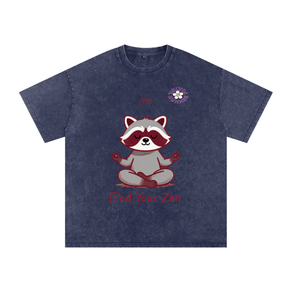 Snow Washed Oversized Cotton T-Shirt