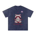 Snow Washed Oversized Cotton T-Shirt