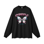 CoolyJapan Oversized Long Sleeve Tee — 305gsm Heavyweight Pure Cotton Drop Shoulder