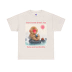 Mindful Monkey Tee — "Have Some Green Tea, Relax and Be Mindful" Cute Zen T-Shirt