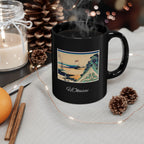 Hokusai Katsushika Hokusai Wave Art Black Ceramic Mug (11oz/15oz)