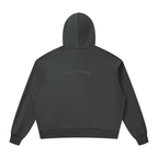 CoolyJapan Signature Drop Shoulder Full-Zip Hoodie — 360gsm Heavyweight Cotton Blend