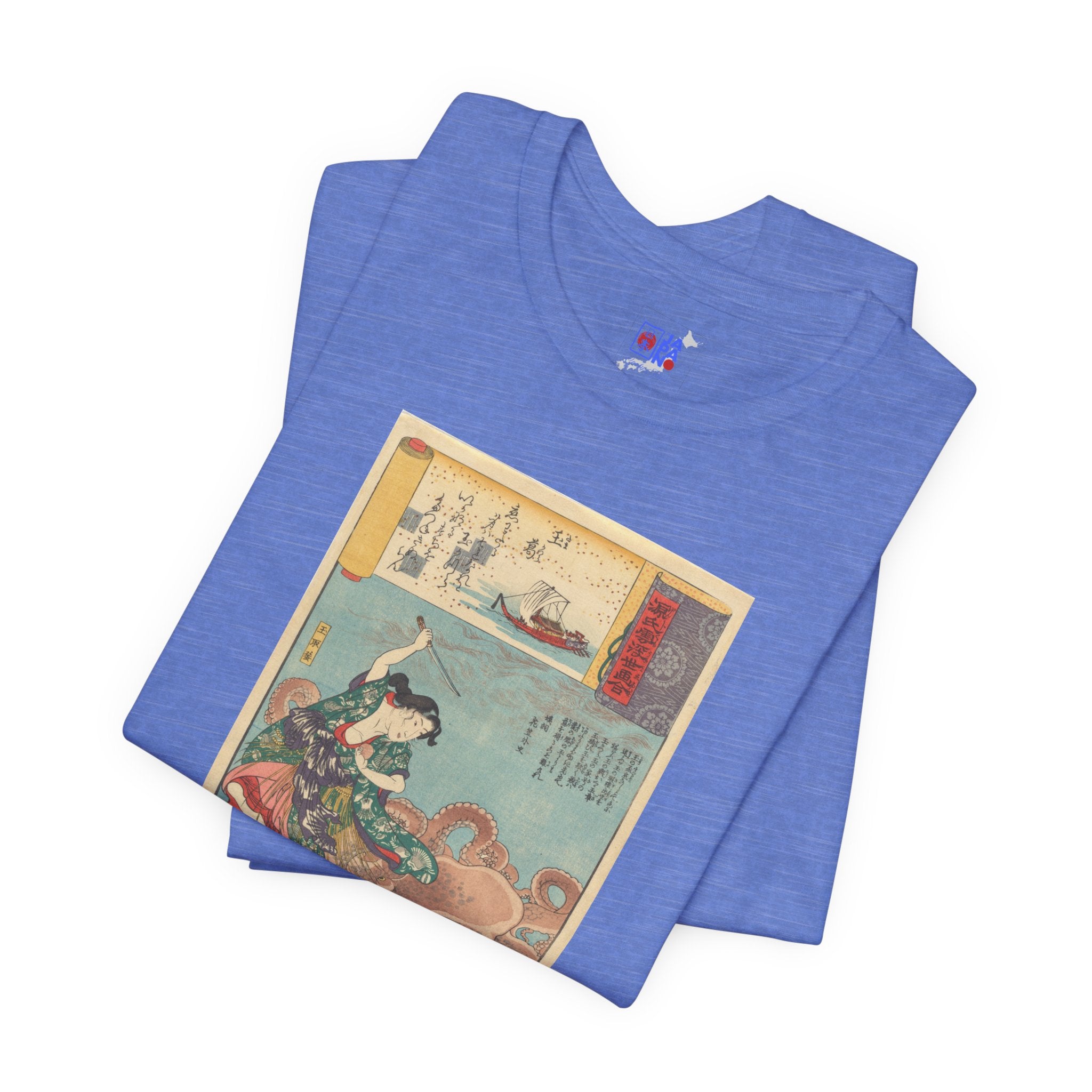 Utagawa Kuniyoshi "A Lovely Garland" — Tamatori-hime & the Dragon King | Ukiyo-e Art Tee (Light)