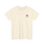 Watercolor Peach Illustration Tee | Small Chest Artwork, Minimal Fruit Design