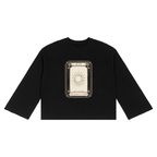 YOIYOI ART Lab — XVI Tarot Avant-Garde Waffle Sweatshirt | Raw Edge Unisex