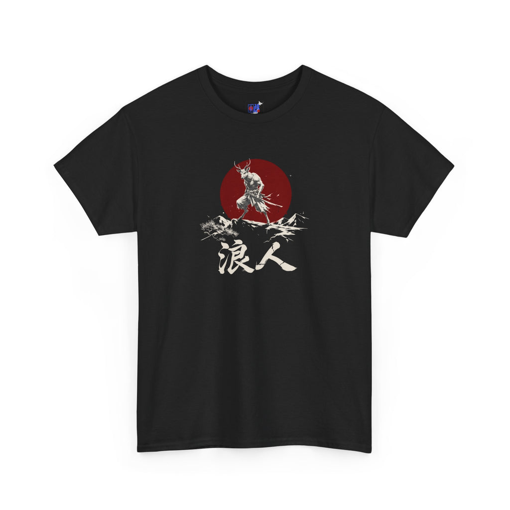Samurai Wolf Tee — Japanese Ronin Graphic T-Shirt (浪人)