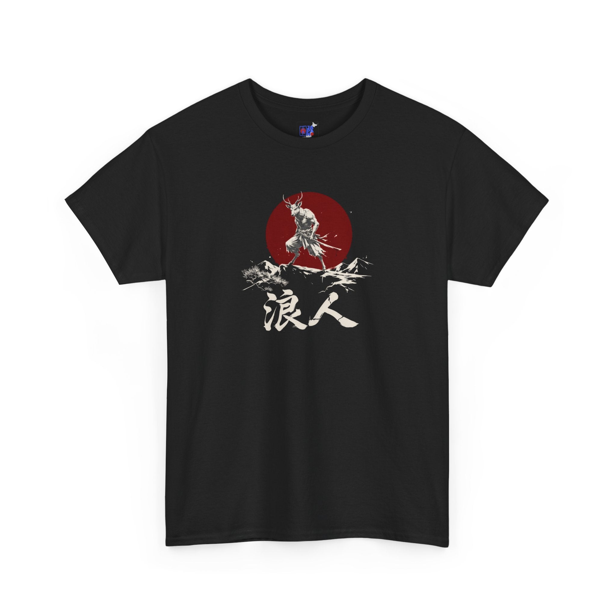 Samurai Wolf Tee — Japanese Ronin Graphic T-Shirt (浪人)