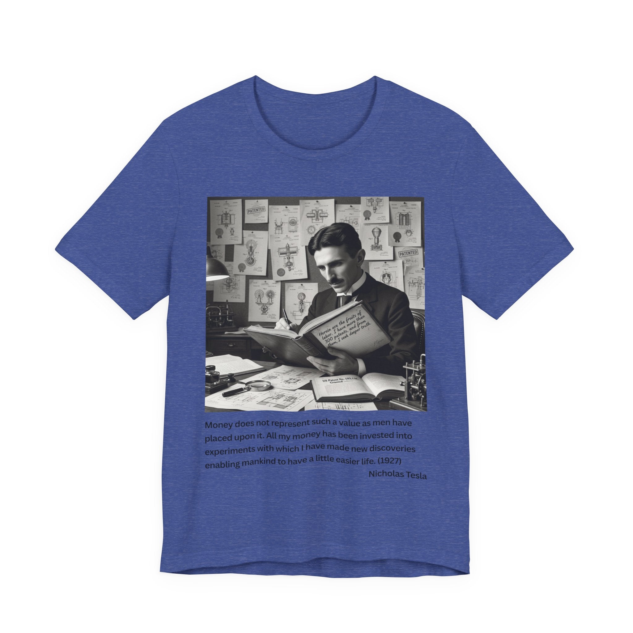 Nikola Tesla "Money" | Verified Quote T-Shirt | The Thinking Person's Tee