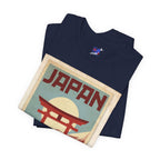 Japan Vintage Travel Poster T-Shirt — Torii Gate Sunrise Mountain Tee