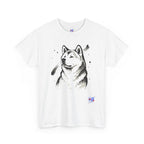 Akita Inu Sumi Ink Portrait T-Shirt — Japanese Ink Wash Dog Tee