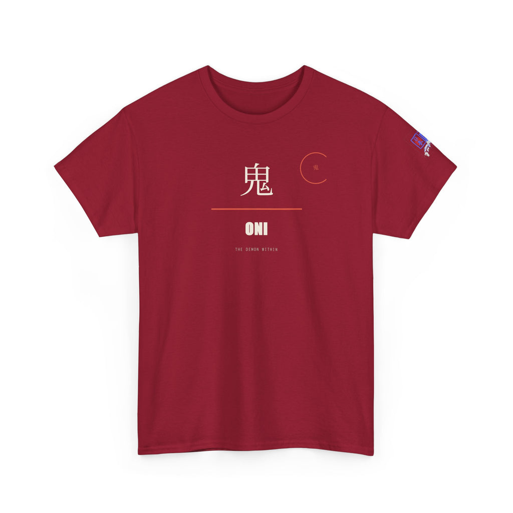Oni T Shirt Japanese Demon Kanji Graphic Tee, Anime Lover Gift, Dark Minimalist Shirt, Halloween Costume Top