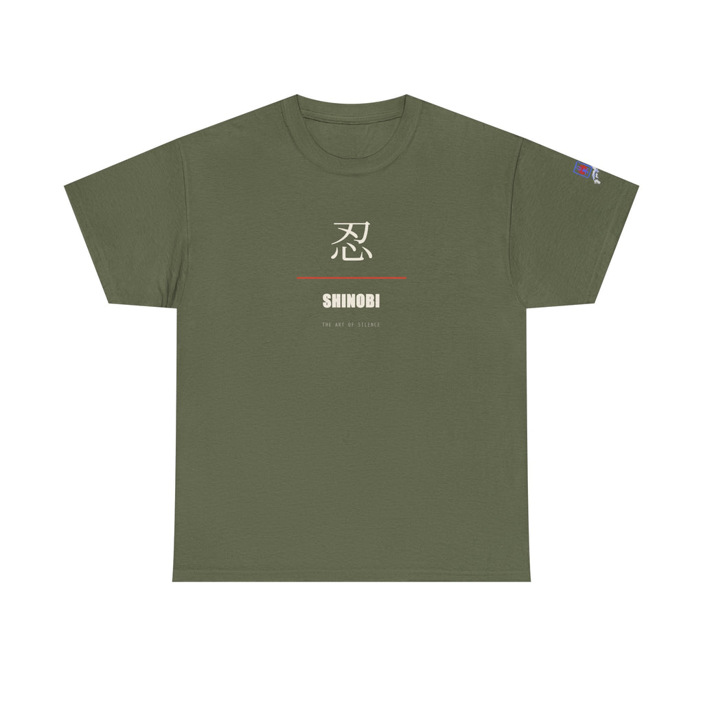 Shinobi T Shirt Ninja Japanese Kanji Tee Silent Warrior Gift for Anime Fans, Martial Arts Lover Clothing, Unique Graphic Shirt for Him