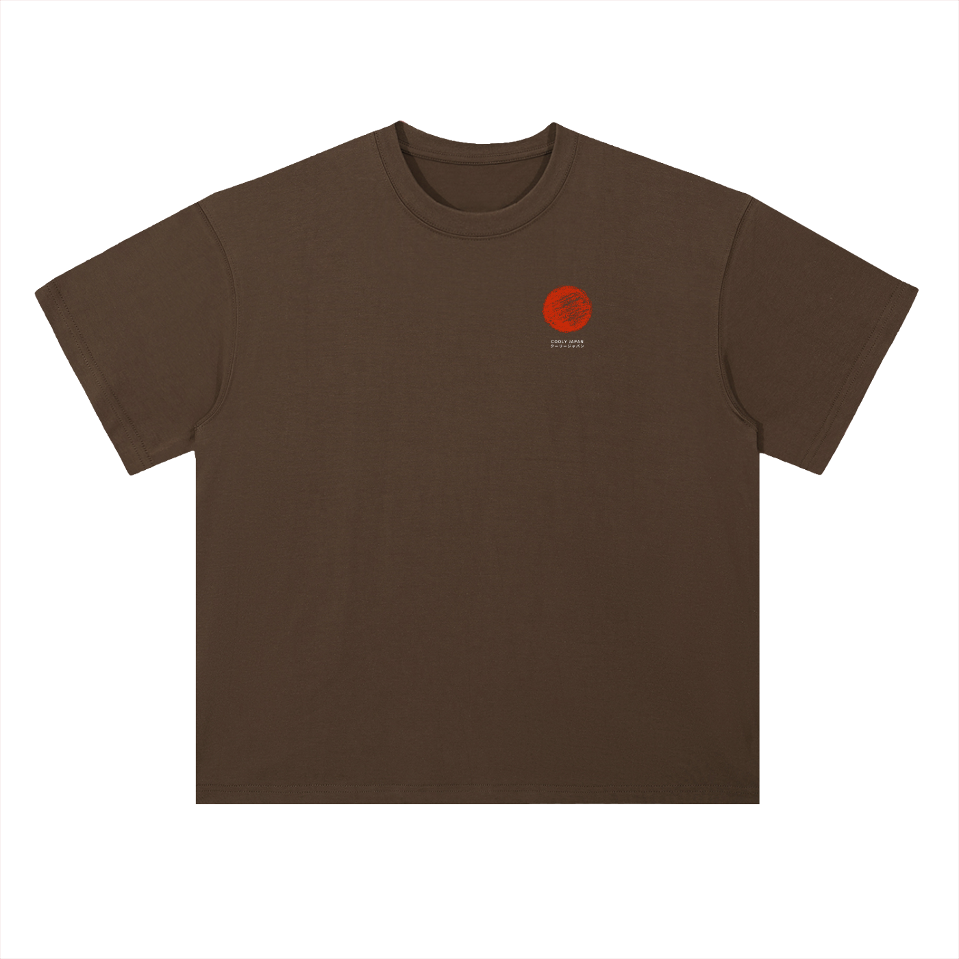 Cooly Japan Rising Sun Logo Tee — Black Oversized Drop-Shoulder T-Shirt (300gsm)