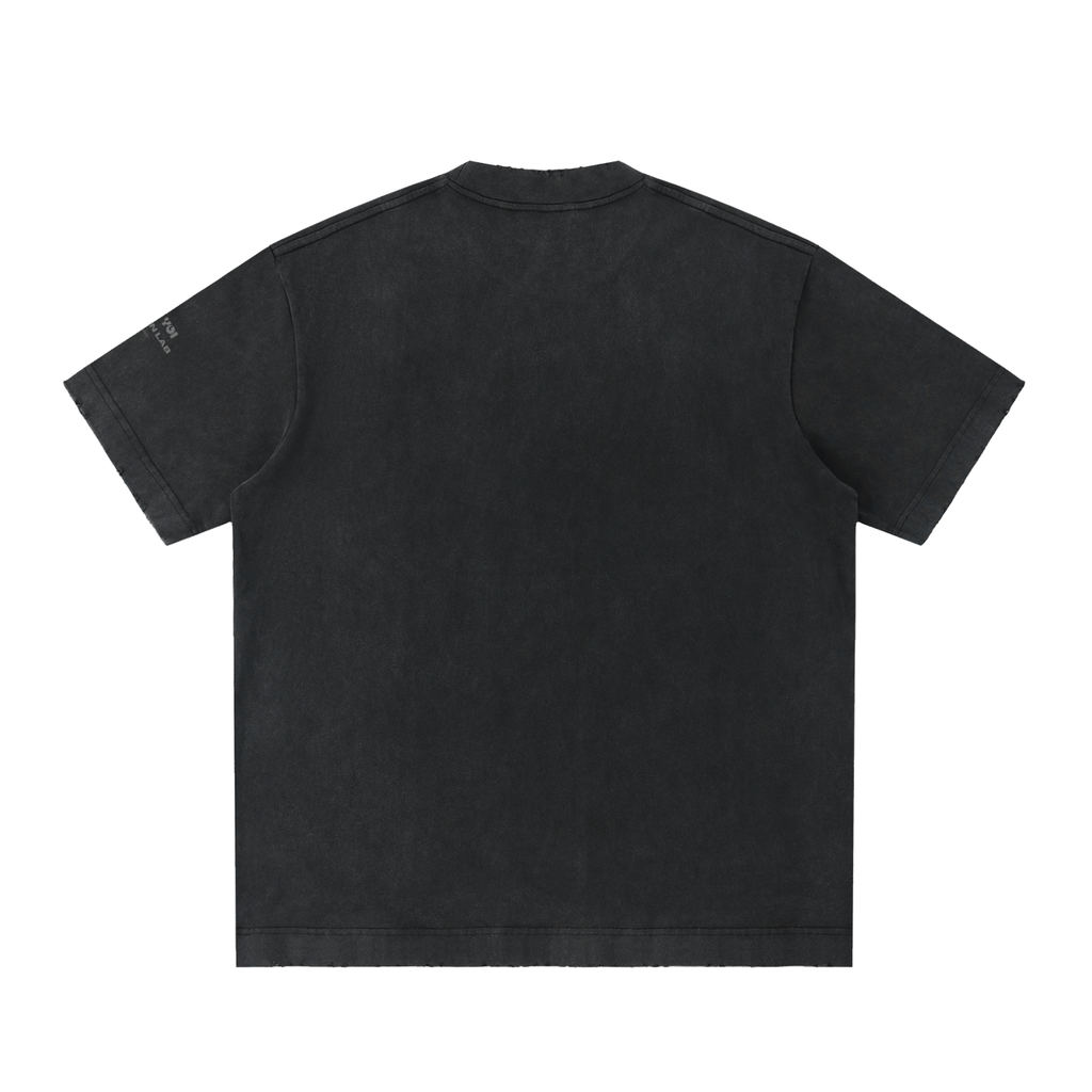 Heavyweight Vintage Washed Frayed T-Shirt (430gsm)