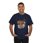 Charging Tiger T-Shirt | Asian Brushstroke Illustration, Chinese Calligraphy