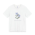 Wasurenagusa "Treasure Yourself" Tee — Minimal Japanese Botanical Self-Compassion Shirt