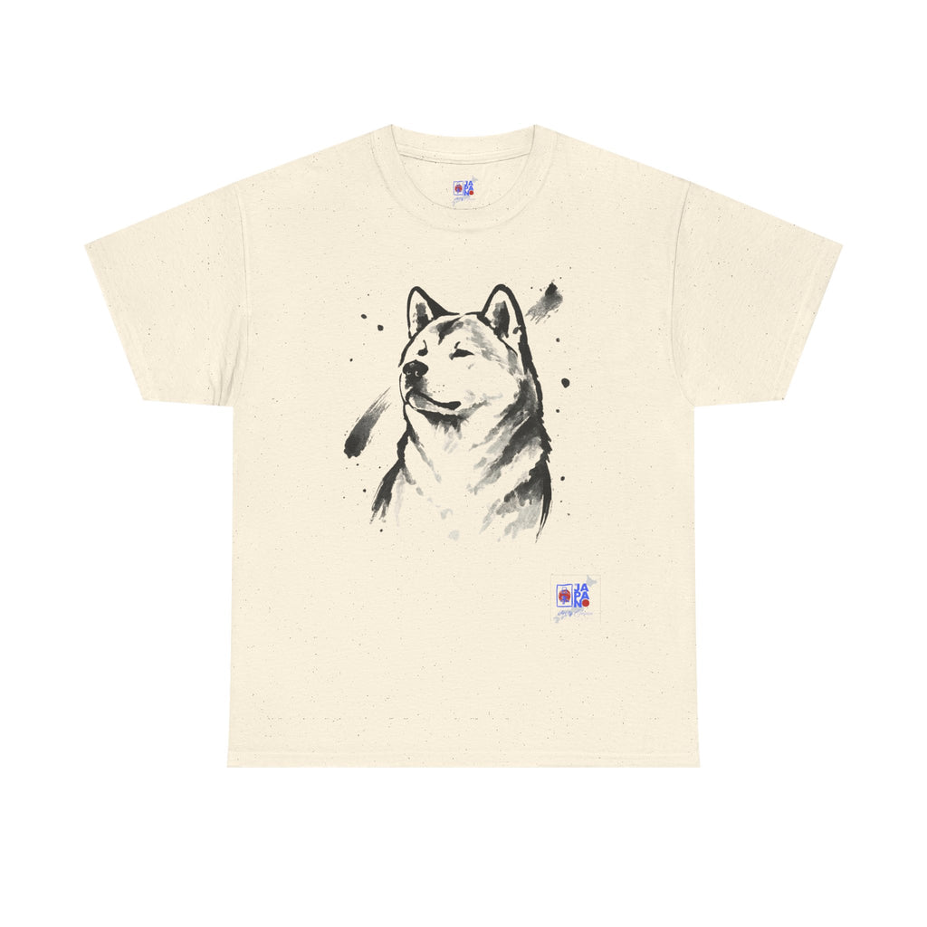 Akita Inu Sumi Ink Portrait T-Shirt — Japanese Ink Wash Dog Tee