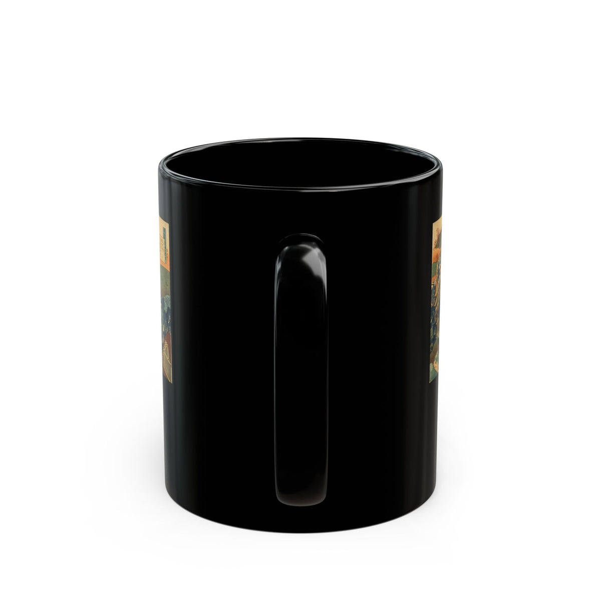 Hokusai Katsushika Hokusai Ukiyo-e Black Coffee Mug (11oz/15oz)