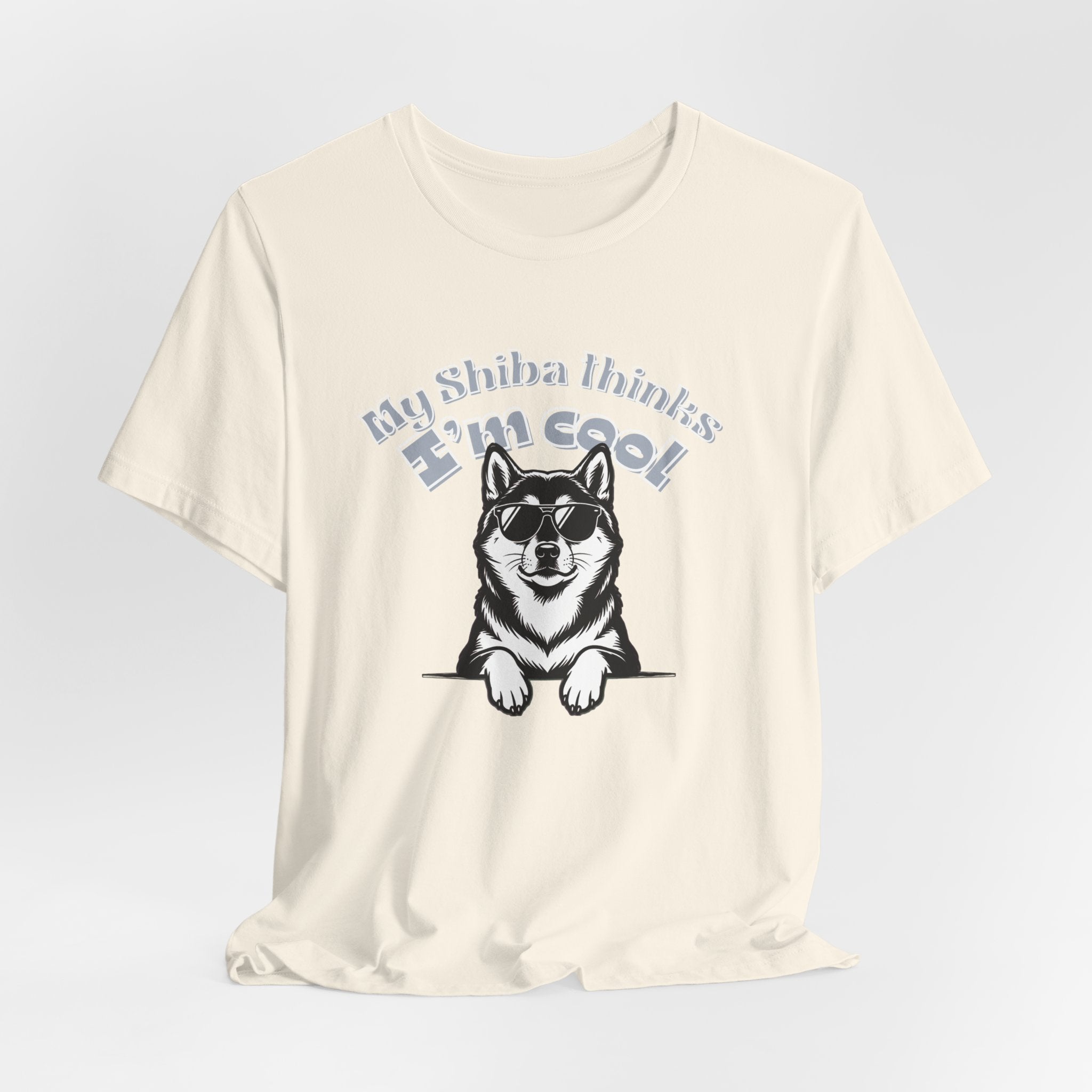 My Shiba Thinks I'm Cool, Shiba Inu Sunglasses Graphic Tee, Japanese Dog Lover Gift, Unisex T-Shirt