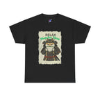Samurai Shiba Inu Drinking Matcha Tee — Relax Matcha Time Graphic T-Shirt