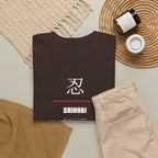Shinobi T Shirt Ninja Japanese Kanji Tee Silent Warrior Gift for Anime Fans, Martial Arts Lover Clothing, Unique Graphic Shirt for Him