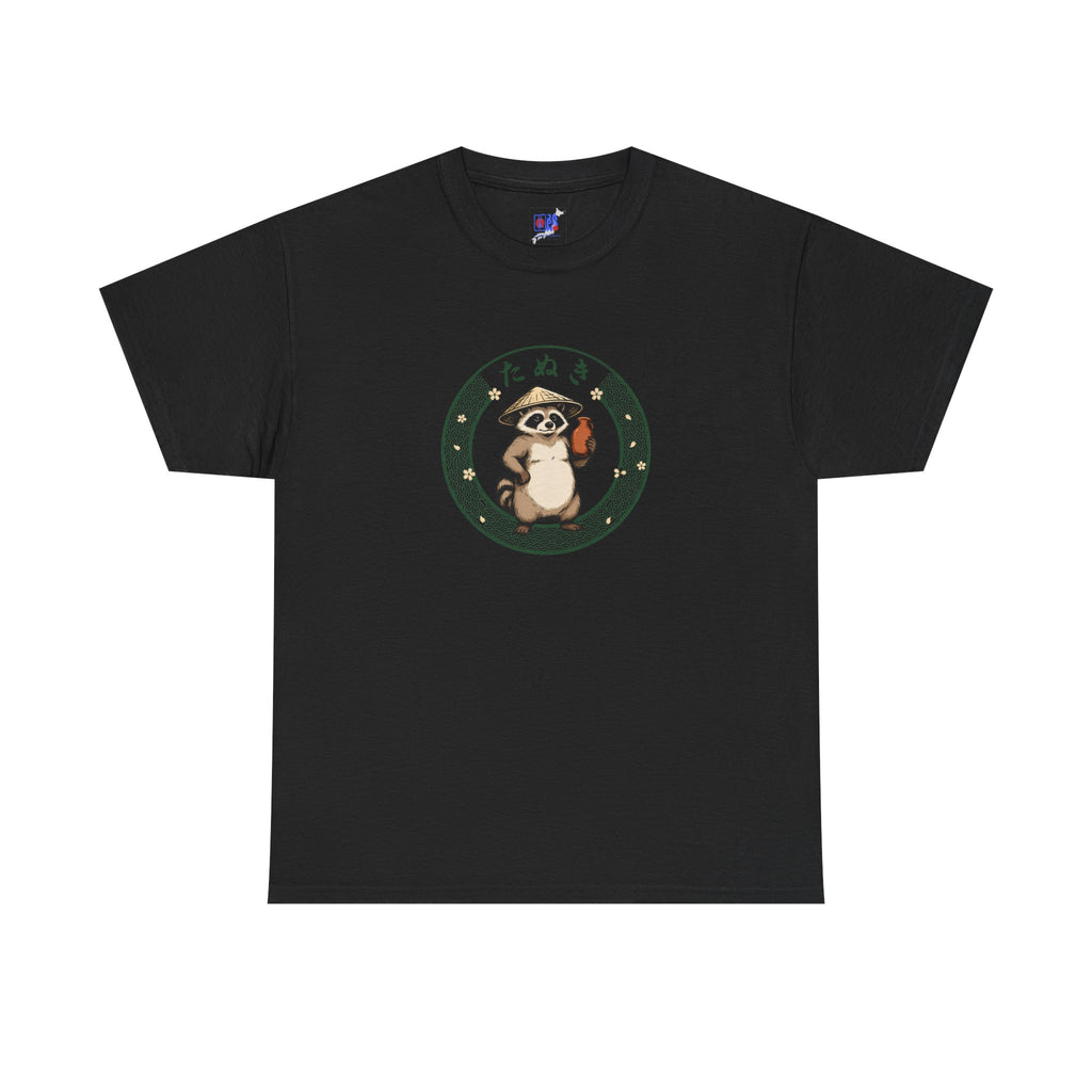 Tanuki T-Shirt | Japanese Raccoon Dog Folklore Graphic Tee | Edo Period Japan Shirt | Good Luck Gift