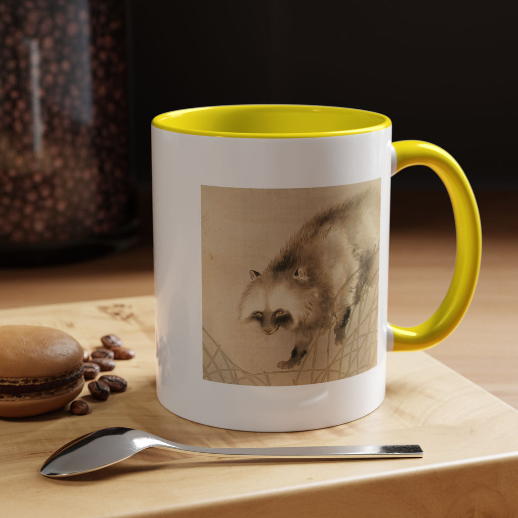 Yoshimura Hōryū "Raccoon Dog Under Moonlight" | Edo-period Japanese Art Mug — Museum Collection