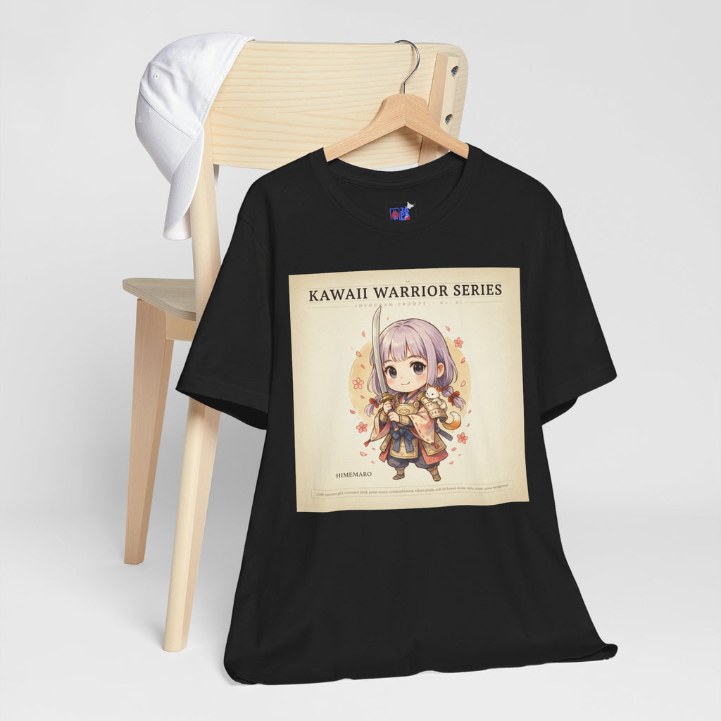 Kawaii Warrior Series T-Shirt, Cute Anime Chibi Warrior Graphic Tee