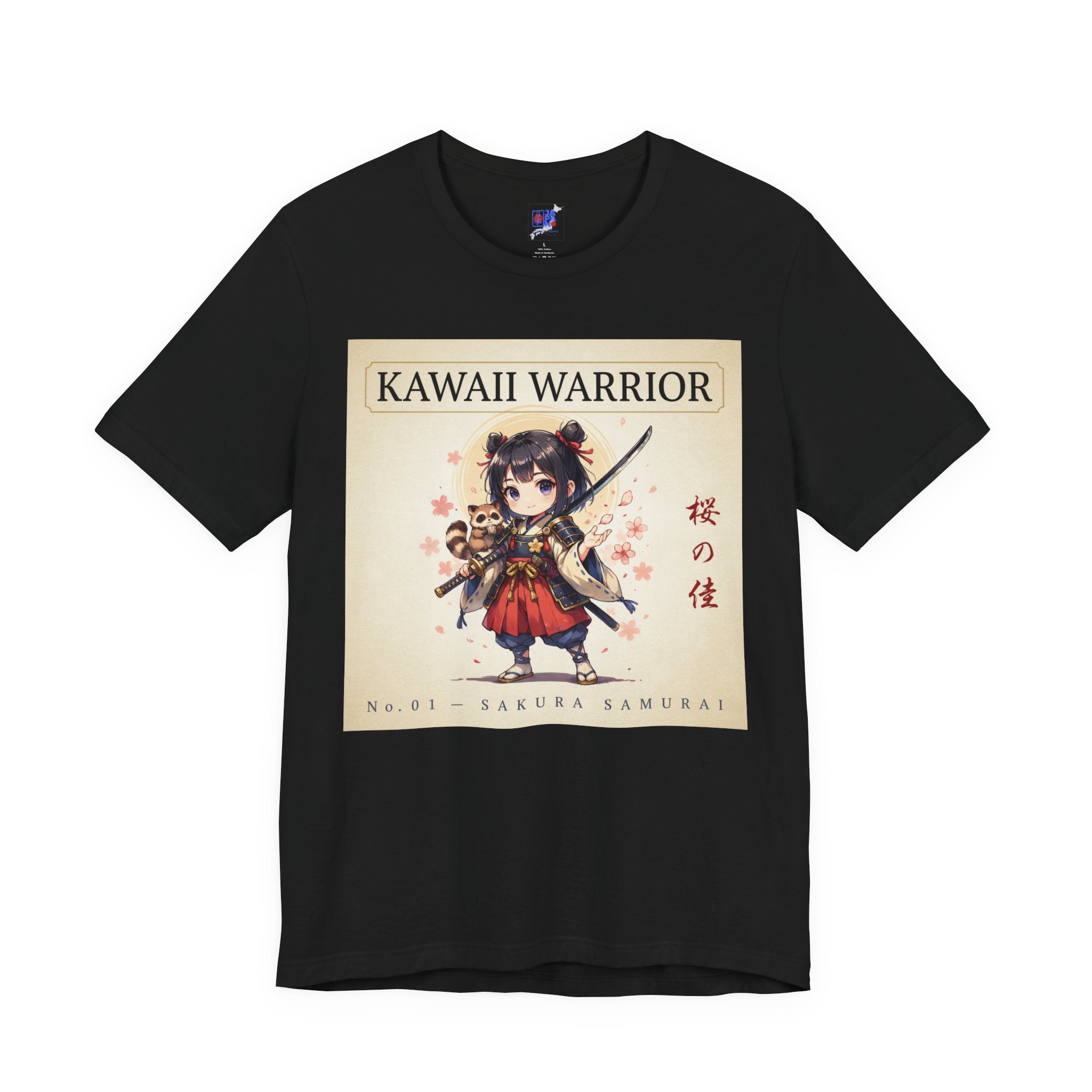 Kawaii Sakura Samurai T-Shirt — Cute Anime Warrior Tee