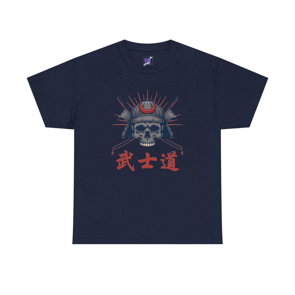 Samurai Skull Tee | Kanji Bushido Helmet Graphic Shirt