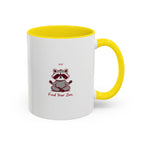 Zen Racoon Coffee Mug - "Find Your Zen" Accent Ceramic Mug