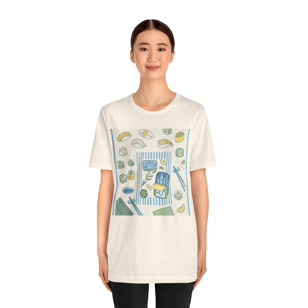 Sushi Picnic Tee, Cute Bento & Sushi Illustration T-Shirt
