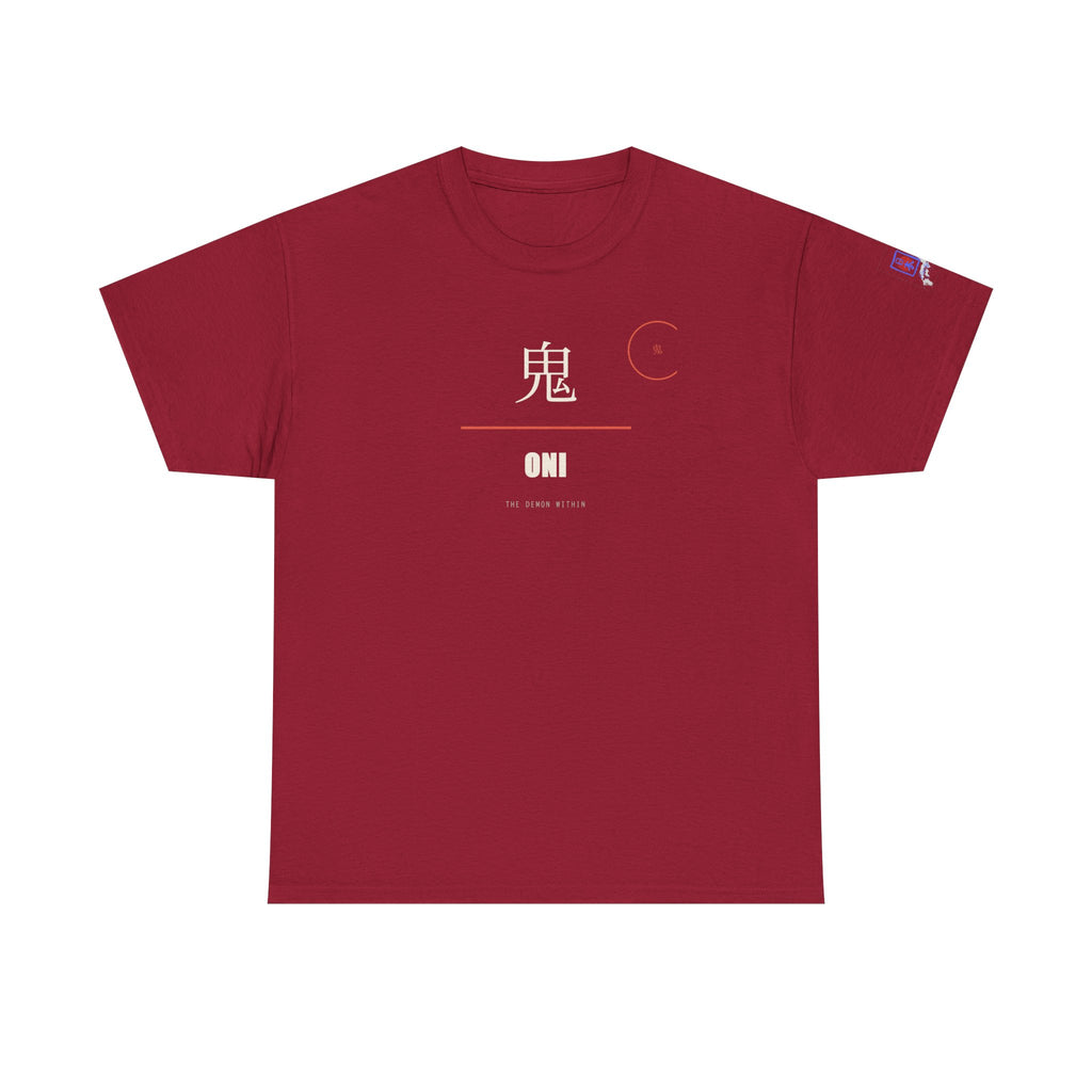 Oni T Shirt Japanese Demon Kanji Graphic Tee, Anime Lover Gift, Dark Minimalist Shirt, Halloween Costume Top
