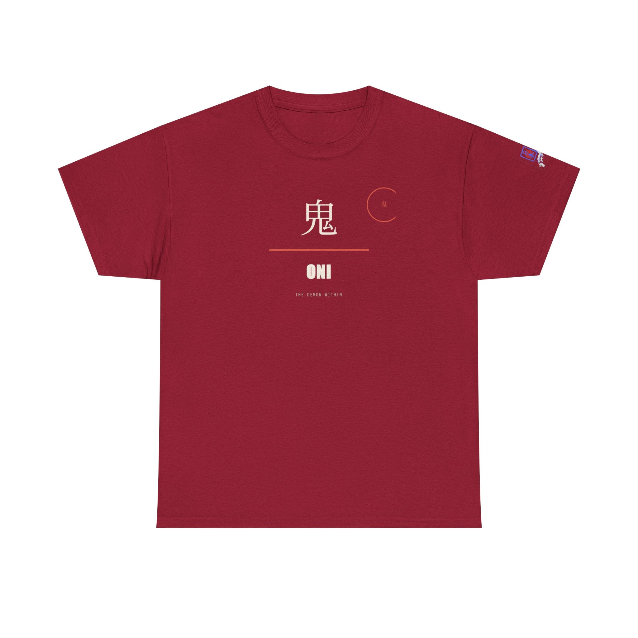 Oni T Shirt Japanese Demon Kanji Graphic Tee, Anime Lover Gift, Dark Minimalist Shirt, Halloween Costume Top